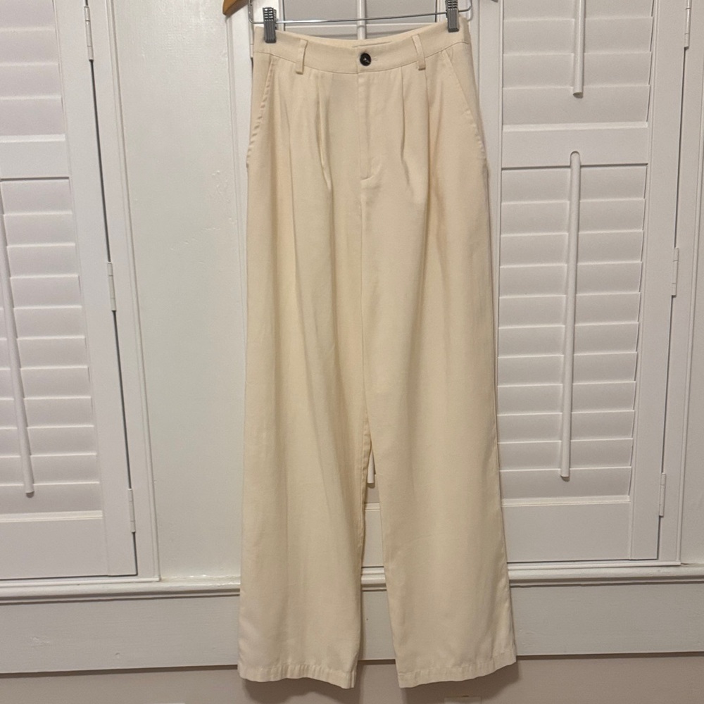 Petal & Pup Cream Wide-Leg Chinos